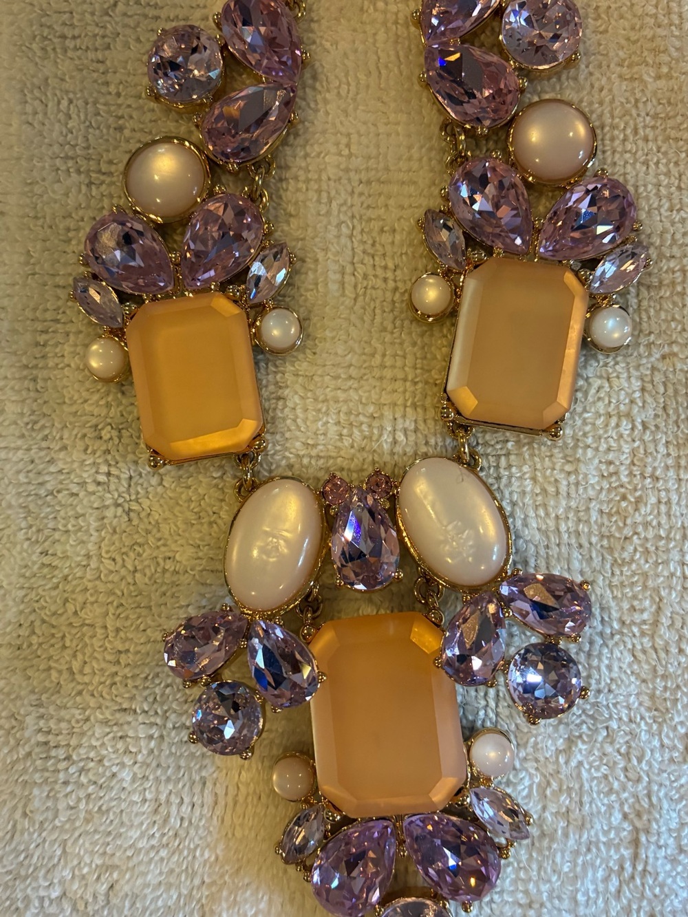 kate spade Lavender and Peach Statement Necklace